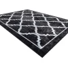 RugsX Groot Tapijt-Miro 51639.806 Tapijt Wasbaar Trellis Geruite Antislip - Zwart 200X290 Cm