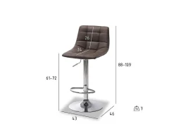 Vente-unique Barkruk-Missi Barkruk Donkerbruin.