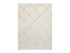 RugsX Klein Tapijt-Modern Tapijt Duke 51245 Creme / Goud - Latwerk, Gestructureerd, Zeer 140X190 Cm