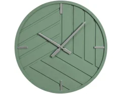 OZAIA Wandklok-Moderne Wandklok - D. 50 Cm - Groen En Zilverkleurig - Herti