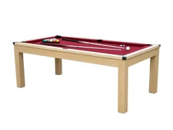 Vente-unique Spel Voor Binnen-Modulaire Tafel - Biljart En Pingpong Balthazar - 213 X 112 X 81,5 Cm - Rood