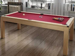 Vente-unique Spel Voor Binnen-Modulaire Tafel - Biljart En Pingpong Balthazar - 213 X 112 X 81,5 Cm - Rood