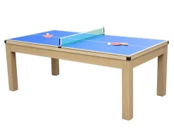 Vente-unique Spel Voor Binnen-Modulaire Tafel - Biljart En Pingpong Balthazar - 213 X 112 X 81,5 Cm - Rood