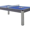 Vente-unique Spel Voor Binnen-Modulaire Tafel - Biljart En Pingpong Balthazar - 213 X 112 X 81,5 Cm - Grijs