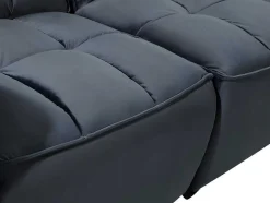 Vente-unique Modulair-Moduleerbare Relaxhoekbank Van Fluweel - Antraciet - Alford