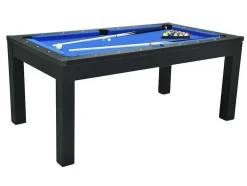 Vente-unique Eettafel-Moduleerbare Tafel - Biljart En Tafeltennis - L182 X B102 X H80 Cm - Zwart - Sousa