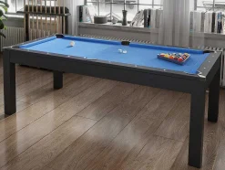 Vente-unique Eettafel-Moduleerbare Tafel - Biljart En Tafeltennis - L182 X B102 X H80 Cm - Zwart - Sousa