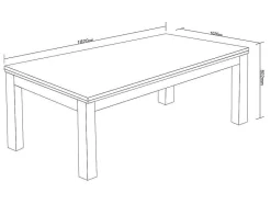 Vente-unique Eettafel-Moduleerbare Tafel - Biljart En Tafeltennis - L182 X B102 X H80 Cm - Zwart - Sousa