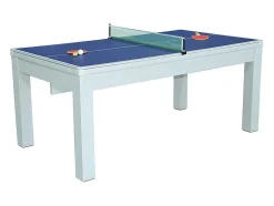 Vente-unique Spel Voor Binnen-Moduleerbare Tafel - Wit - Biljart En Tafeltennis - L182 X B102 X H80 Cm - Henk