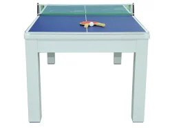 Vente-unique Spel Voor Binnen-Moduleerbare Tafel - Wit - Biljart En Tafeltennis - L182 X B102 X H80 Cm - Henk