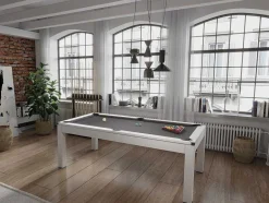 Vente-unique Spel Voor Binnen-Moduleerbare Tafel - Wit - Biljart En Tafeltennis - L182 X B102 X H80 Cm - Henk