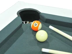Vente-unique Spel Voor Binnen-Moduleerbare Tafel - Wit - Biljart En Tafeltennis - L182 X B102 X H80 Cm - Henk