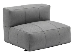 MYLIA Loungeset-Moduleerbare Tuinzithoek 5 Plaatsen Van Stof: 3 Fauteuils, 1 Hoek, 1 Poef En 1 Salontafel - Antraciet - Livai Van