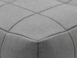 MYLIA Loungeset-Moduleerbare Tuinzithoek 5 Plaatsen Van Stof: 3 Fauteuils, 1 Hoek, 1 Poef En 1 Salontafel - Antraciet - Livai Van