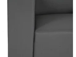 Vente-unique Set Zitbank + Fauteuil-Moncalieri Bankstel (4-Delig), Donkergrijs