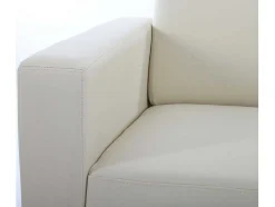 Vente-unique Kunstleren Zitbank-Moncalieri Bankstel (Set Van 2), Creme