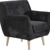 Vente-unique Fauteuil Met Holle Rugleuning-Monte Fauteuil Donkergrijs.