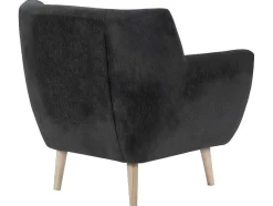 Vente-unique Fauteuil Met Holle Rugleuning-Monte Fauteuil Donkergrijs.