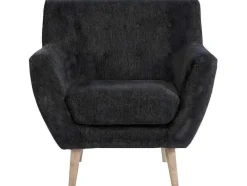Vente-unique Fauteuil Met Holle Rugleuning-Monte Fauteuil Donkergrijs.