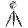 EPIKASA Staande Lamp-Movie Vloerlamp, Zilver, Wenge, 43X43X90 Cm,