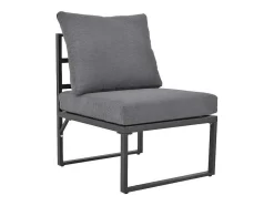 ModernLuxe Loungeset-Multifunctioneel Ijzeren Tuinmeubel - Loungebank Met Verstelbare Luifel - 5 Zitplaatsen En 1 Salontafel - Grijs