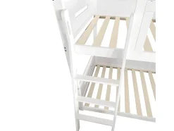 ModernLuxe Aanbiedingen: Slaapkamer & Kantoor-Multifunctioneel Stapelbed Voor Kinderen - Met Ladder En Glijbaan - 2X90X200Cm - Massief Hout - Wit