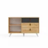 EPIKASA Buffetkast-Multifunctionele Kast Pera - Eik - 120X36,5X77 Cm -