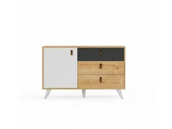 EPIKASA Buffetkast-Multifunctionele Kast Pera - Eik - 120X36,5X77 Cm -