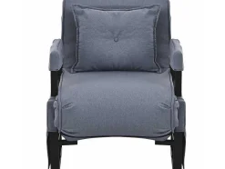 ModernLuxe Uitklapbare Fauteuil-Multifunctionele Ligstoel Met Kussen - Om Te Bouwen Tot Fauteuil - Linnen Stof - Grijs