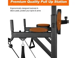 Vente-unique Fitness-Multifunctionele Power Tower Dip Station Optrekstang Met Verstelbare Hoogte