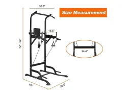 Vente-unique Fitness-Multifunctionele Power Tower Dip Station Optrekstang Met Verstelbare Hoogte