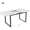 ModernLuxe Eettafel-Multifunctionele Uitschuifbare Eettafel - Industriele Stijl - Wit