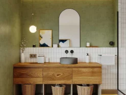 Vente-unique Accessoires & Spiegels-Muur Handdoekhouder Van Beton - 59,5 X 16,8 X 1,8 Cm - Dukat