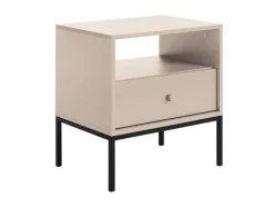 Vente-unique Nachtkastje-Nachtkastje - 1 Lade En 1 Nis - Beige - Bogdan