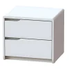 Vente-unique Nachtkastje-Nachtkastje Lucille Ii - 2 Lades - Mdf - Wit