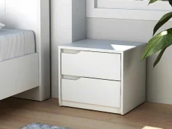 Vente-unique Nachtkastje-Nachtkastje Lucille Ii - 2 Lades - Mdf - Wit