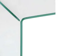 Vente-unique Nachtkastje-Nachtkastje Suzana - Gebogen Gehard Glas