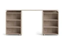 Vente-unique Hoofdeinde En Brugkast-Nada Hoofdbord 160 Cm 4 Planken Hickory Decor.