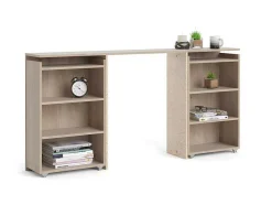 Vente-unique Hoofdeinde En Brugkast-Nada Hoofdbord 160 Cm 4 Planken Hickory Decor.