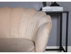 Vente-unique Modulair-Nice Bank 3 Persoons Velours Beige.