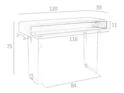 Angel Cerda Sidetable-Notenhouten Console Met Opbergruimte 3000