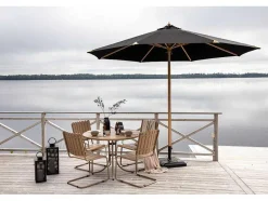 Vente-unique Parasol-Nypo Parasol Met Kantelfunctie Zwart.