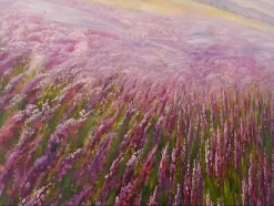 Vente-unique Schilderij-Olieverfschilderij Bloemenveld Handgeschilderd