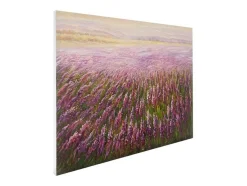 Vente-unique Schilderij-Olieverfschilderij Bloemenveld Handgeschilderd