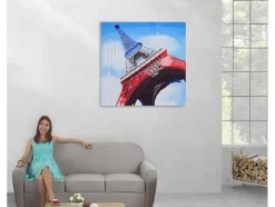 Vente-unique Schilderij-Olieverfschilderij Eiffeltoren Handgeschilderd