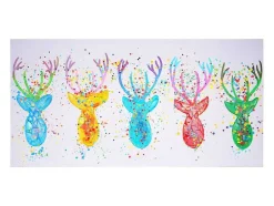 Vente-unique Schilderij-Olieverfschilderij Hert Ii Handgeschilderd