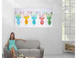 Vente-unique Schilderij-Olieverfschilderij Hert Ii Handgeschilderd