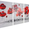 Vente-unique Schilderij-Olieverfschilderij Klaproos Handgeschilderd