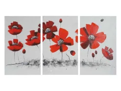 Vente-unique Schilderij-Olieverfschilderij Klaproos Handgeschilderd