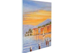 Vente-unique Schilderij-Olieverfschilderij Kust Met De Hand Geschilderd